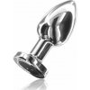 ToyJoy Buttocks The Glider Vibrating Metal Buttplug Large Silver