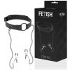 Fetish Submissive O Ring Gag & Nipple Clips Vegan Leather