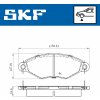 SKF Sada brzdových platničiek kotúčovej brzdy VKBP 80470
