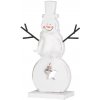 MagicHome Vianoce Dekoracia Woodeco 36358, Snehuliak biely, 10x20 cm, bal. 2 ks