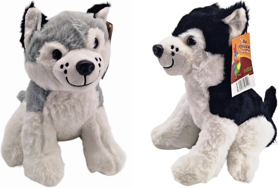 Pes Husky čierna 25 cm