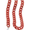 Akrylová retiazka na okuliare - tehlovo červená