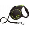 Flexi Black Design s páskou S Zelené automatické vodítko pre psa 5 m Do 15 kg