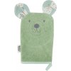 EKO Žinka bavlnená s uškami Bear Olive green 20x15 cm