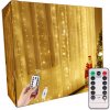 Vianočný svetelný záves, cencúle, 300 LED záves žltá