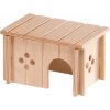 Ferplast drevený domček pre škrečka SIN 4642 14,5 x 9,5 x 8,5 cm
