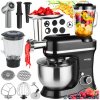 Kuchynský robot čierny multifunkčný 2500 W misa 5 L 6 rýchlostí