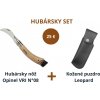 Sada hubársky nôž Opinel VRI N°08 + puzdro Leopard