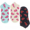 Veselé ponožky Melón dámske 3páry (Vtipné ponožky melónové Happy členkové pre ženy balenie = 3 páry)