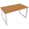 Pracovný stôl UNI O, 140x75,5x80 cm, jelša/biela