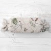 Biante Vankúš valec bonbon Sandra SA-490 Lastovičky s motýlikmi na béžovom ornamente 15x60 cm