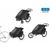 Thule Chariot Sport 2 G3 DOUBLE Black + bike set + kočíkový set + bežecký set