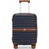 Cestovný kabínový kufor ABS+PC s pruhovaným vzorom Kono - 36 L - navy