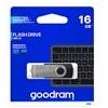 Goodram USB flash disk, USB 2.0, 16GB, UTS2, čierny, UTS2-0160K0R11, USB A, s otočnou krytkou