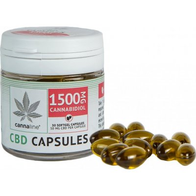 Cannaline CBD Gélové kapsuly - 1500mg CBD, 30 x 50 mg