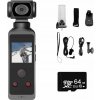 ŠPORTOVÁ KAMERA 4K WIFI USB MIKROFON Otočný Podvodný fotoaparát + 64G KARTA TF