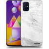 Picasee silikónový čierny obal pre Samsung Galaxy M31s - White marble