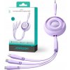 Joyroom S-A40 Colorful Series USB-A na USB-C / Lightning / microUSB, 1m, fialový