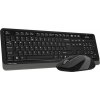 A4tech set klávesnice + myš, FG1010 FSTYLER, bezdrátová, šedá
