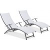 Súprava 2x hliníkové záhradné ležadlo RELAX Grey