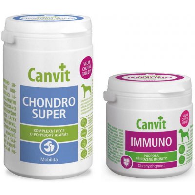 CANVIT Chondro Super 230 g + Canvit Imunno pre psov 100 g