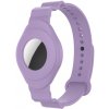 AppleMix Náramok pre Apple AirTag - pre deti - silikónový - fialový