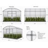 Polykarbonátový skleník AGRO-TOMEK 4m Dĺžka: 10 metrov, POLYKARBONÁT: 4 mm