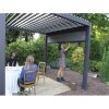 Pergola záhradná 300 x 300 cm s lamelovou strechou antracit vr. zatienenia
