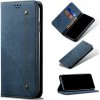 Peňaženkové kožené puzdro Denim na Oppo Reno 7 5G - Modrá
