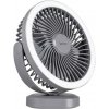 Vayox LED nabíjací stolný ventilátor s LED svetlom, 3W, 5V USB, 2400 mAh, sivý BX0058 + záruka 3 roky zadarmo + záruka 3 roky zadarmo