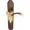 Dverové kovanie ACT Kampa (BRONZ), kľučka-kľučka, Otvor na cylindrickú vložku PZ, AC-T Bronz, 72 mm