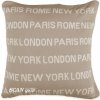 SCANquilt Dekoračný návlek pletený DESIGN london béžová natur 45x45 cm