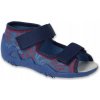 Befado detské papuče na suchý zips modré, veľkosť 25