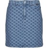 Karl Lagerfeld sukňa MONOGRAM JCQ DENIM SKIRT modrá