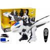 LEANToys Dinosaur Tyrannosaurus Robot Interaktivní dálkově ovládaný K18 programovací bílý