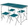 Sada skládacího kempingového stolu a židliček NILS Camp NC1633 modrá