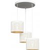 Luminex | Luster na lanku LOFT SHADE 3xE27/60W/230V biela/zlatá | LU5268