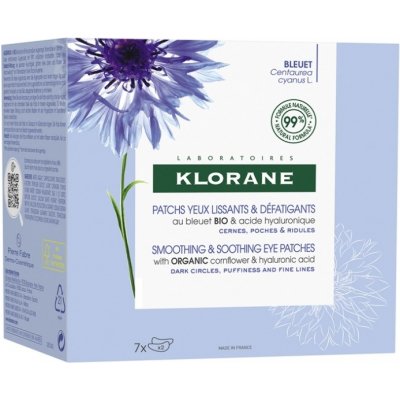 Klorane vyhlazující a zklidňující polštářky pod oči Smoothing and Soothing Eye Patches 14 ks