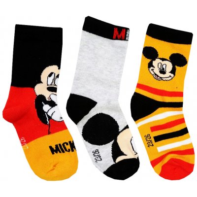 EplusM Chlapčenské vysoké ponožky "Mickey Mouse" 3 ks