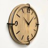 SENTOP Moderné nástenné hodiny Zlatý dub | HOOP 4726 HDF0601-GOLD-OAK analógové