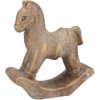 daan kromhout Zlatá antik cementová dekorácia hojdací koník Horse Gold - 14*5*15 cm - daan kromhout