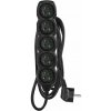 EMOS SK s.r.o. Predlžovací kábel 3 m / 5 zásuviek / čierny / PVC / 1 mm2 - PC0513