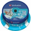 CD R disk, potlačiteľný, matný, ID, AZO, 700MB, 52x, 25 ks, cake box, VERBATIM