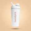 GymBeam Šejker Steel 650 ml White - BeastPink