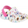 Dievčenské kroksy (rekreačná obuv) COQUI-Little Frog Paw Patrol + Amulet K white/light fuchsia Biela 23/24