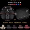 Luxusné autokoberce Dragonskin basic set klasik + 2x Box 14 farebných variant Farba kože: Diamond Farba kože : Čierna / Farba šitia: Modrá