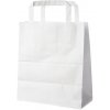 Papierové tašky 18+8x22 cm biele /50 ks/