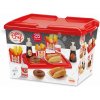 Set hot dog s hranolkami a nápojmi 100% Chef Écoiffier na tácke 25 doplnkov od 18 mes