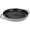 STAUB Grill Round 26 cm grafitová - liatinová panvica na grilovanie