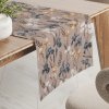 Biante Bavlnený behúň na stôl Sandra SA-637 Modro-béžovo-biele kosatce na sivobéžovom 45x160 cm